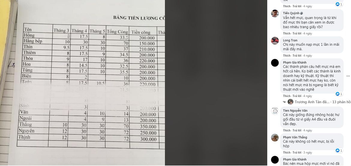 đổ  mực máy in canon 2900 bị mờ
