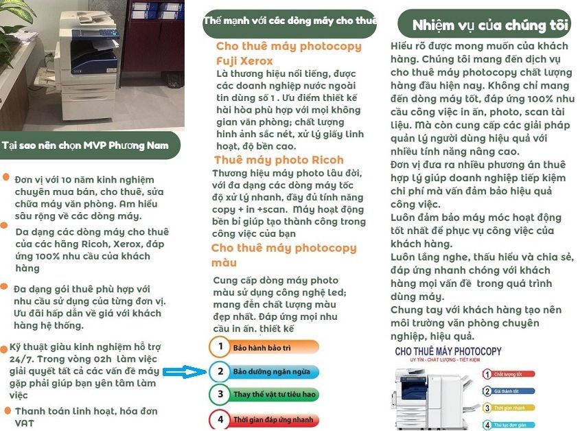 dịch vụ cho thuê máy photocopy