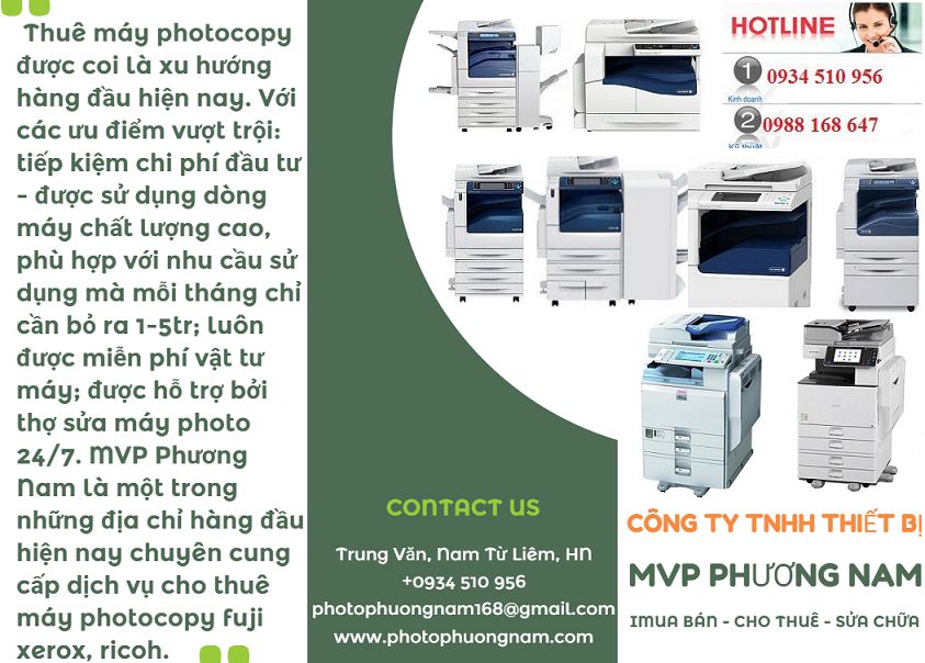 CHO THUÊ MÁY PHOTOCOPY