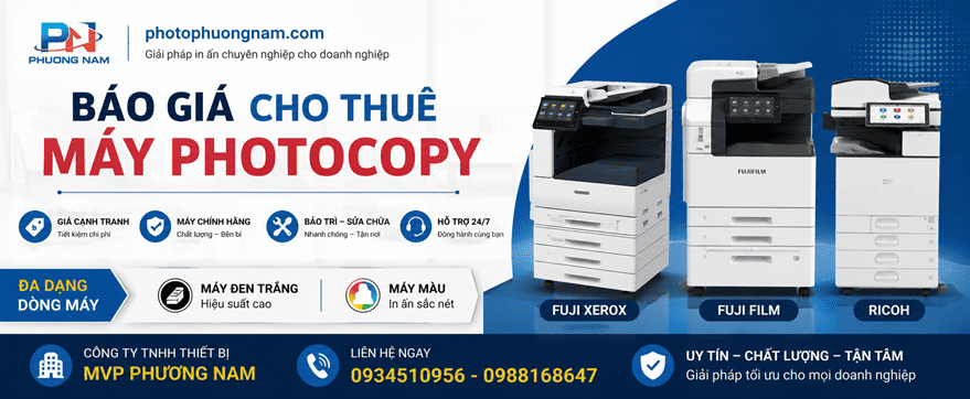 Báo giá cho thuê máy photocopy