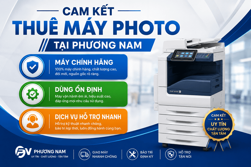 cam kết thuê máy photo tại phương nam