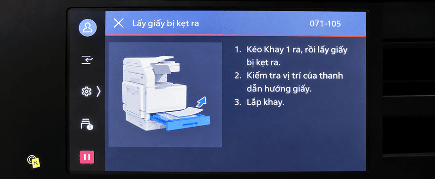 sửa máy photocopy bị kẹt giấy khay
